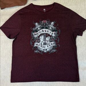 Rock & Republic Moonshine Music Fest Maroon T-Shirt Men’s SZ 2X